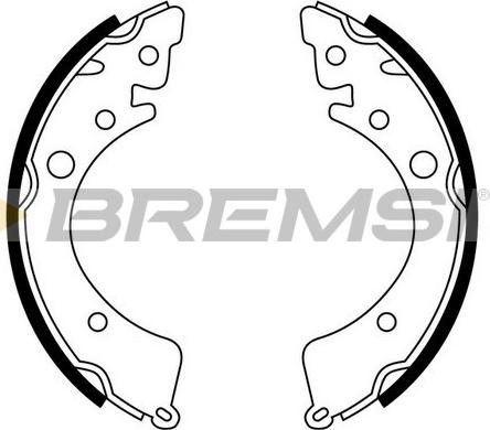 Bremsi GF0702 - Drum Brake Shoe Set car-mod.net