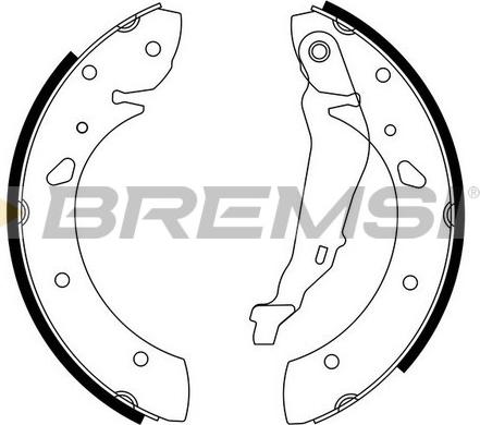 Bremsi GF0711 - Drum Brake Shoe Set car-mod.net