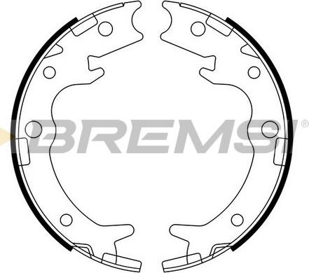 Bremsi GF0713 - Brake Shoe Set, parking brake car-mod.net