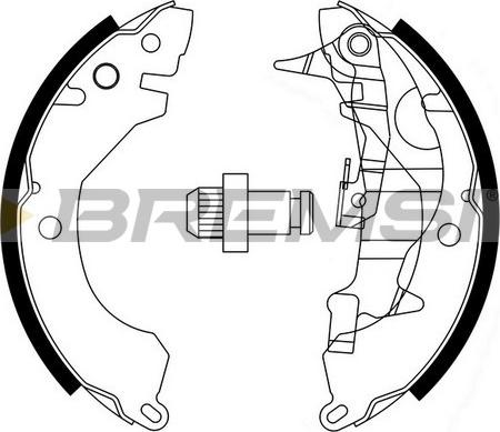 Bremsi GF0730-1 - Drum Brake Shoe Set car-mod.net