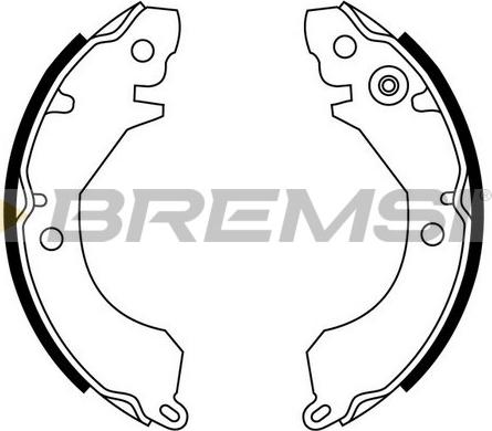 Bremsi GF0730 - Drum Brake Shoe Set car-mod.net