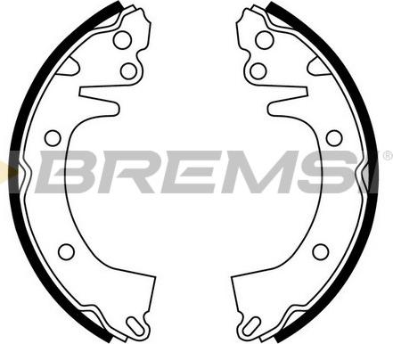 Bremsi GF0732 - Drum Brake Shoe Set car-mod.net