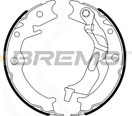 Bremsi GF0729 - Brake Shoe Set, parking brake car-mod.net