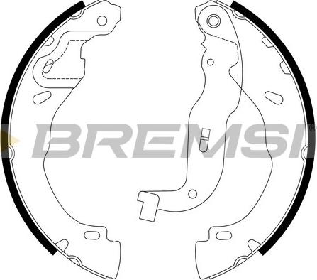 Bremsi GF1119 - Drum Brake Shoe Set car-mod.net
