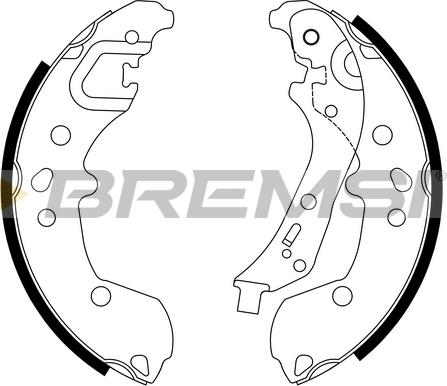 Bremsi GF1114 - Drum Brake Shoe Set car-mod.net