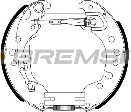 Bremsi GK0496 - Drum Brake Shoe Set car-mod.net