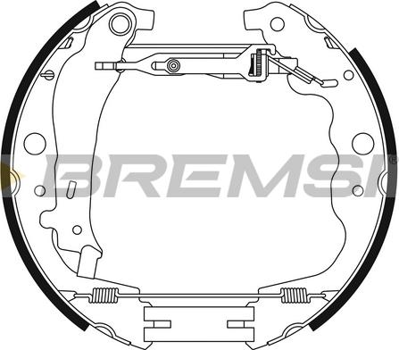 Bremsi GK0439 - Drum Brake Shoe Set car-mod.net