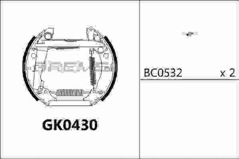 Bremsi GK0430 - Drum Brake Shoe Set car-mod.net