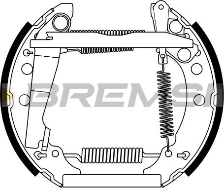 Bremsi GK0001 - Drum Brake Shoe Set car-mod.net