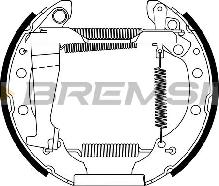 Bremsi GK0083 - Drum Brake Shoe Set car-mod.net