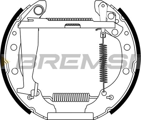 Bremsi GK0072 - Drum Brake Shoe Set car-mod.net
