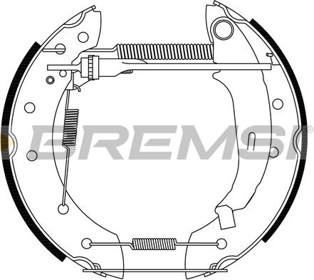 Bremsi GK0181 - Drum Brake Shoe Set car-mod.net