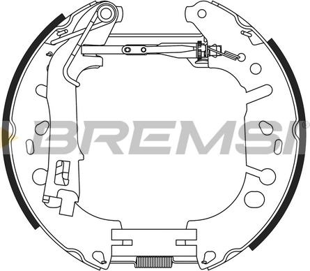 Bremsi GK0389 - Drum Brake Shoe Set car-mod.net