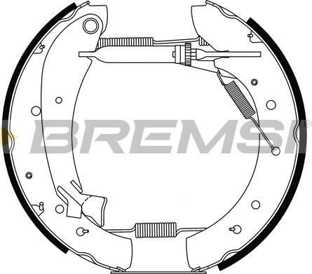 Bremsi GK0335 - Drum Brake Shoe Set car-mod.net