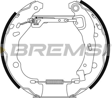Bremsi GK0279 - Drum Brake Shoe Set car-mod.net