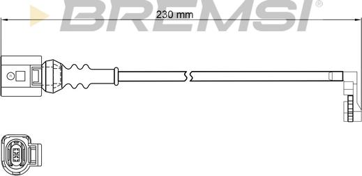 Bremsi WI0974 - Warning Contact, brake pad wear car-mod.net
