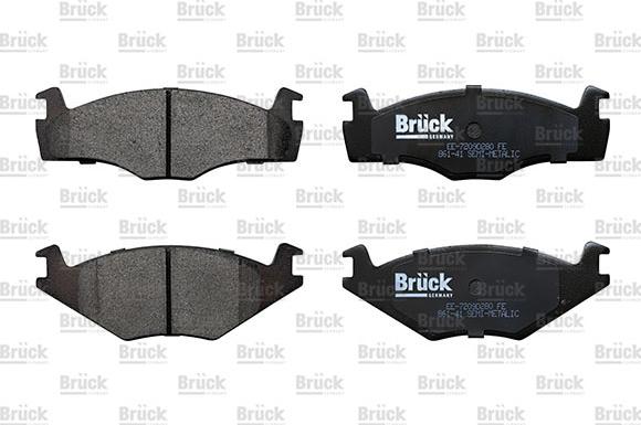 BRÜCK GERMANY EE-7209D280 - Brake Pad Set, disc brake car-mod.net