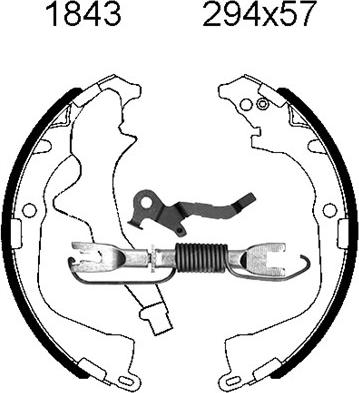 BSF 06654X - Drum Brake Shoe Set car-mod.net