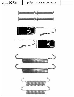 BSF 00731 - Accessory Kit, parking brake shoes car-mod.net