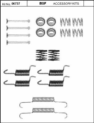 BSF 00737 - Accessory Kit, parking brake shoes car-mod.net