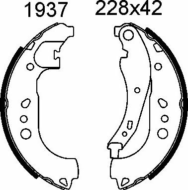 BSF 01937 - Drum Brake Shoe Set car-mod.net