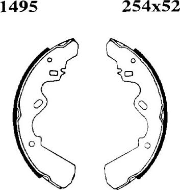 BSF 6351 - Drum Brake Shoe Set car-mod.net