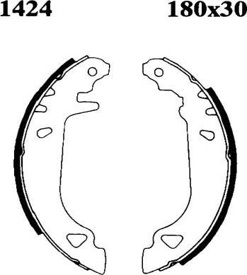 BSF 7237 - Drum Brake Shoe Set car-mod.net