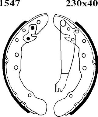 BSF 01547 - Drum Brake Shoe Set car-mod.net