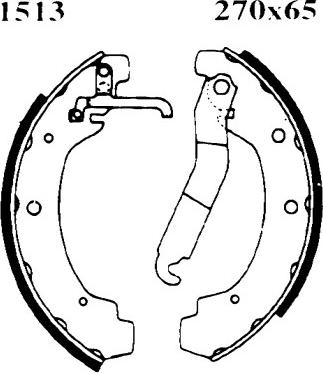 BSF 01513 - Drum Brake Shoe Set car-mod.net