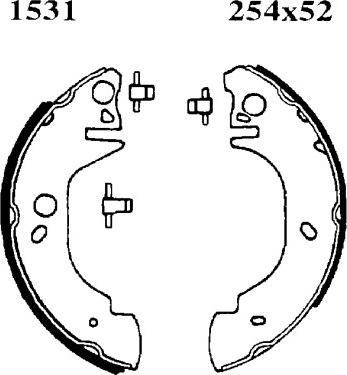 BSF 01531 - Drum Brake Shoe Set car-mod.net