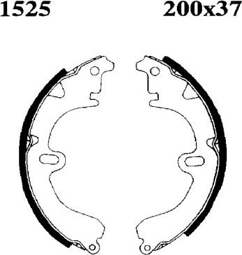 BSF 01525 - Drum Brake Shoe Set car-mod.net