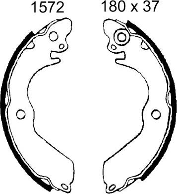 BSF 01572 - Drum Brake Shoe Set car-mod.net