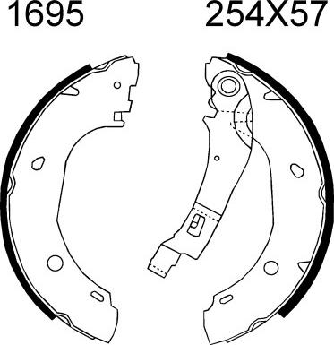 BSF 06454 - Drum Brake Shoe Set car-mod.net