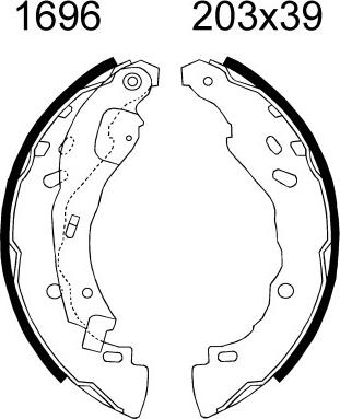 BSF 01696 - Drum Brake Shoe Set car-mod.net