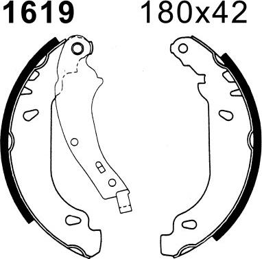 BSF 7406 - Drum Brake Shoe Set car-mod.net