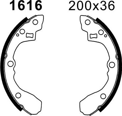 BSF 6481 - Drum Brake Shoe Set car-mod.net