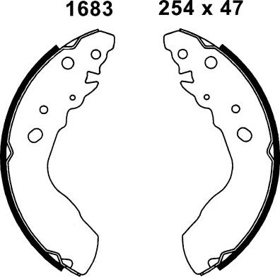 BSF 06492 - Drum Brake Shoe Set car-mod.net