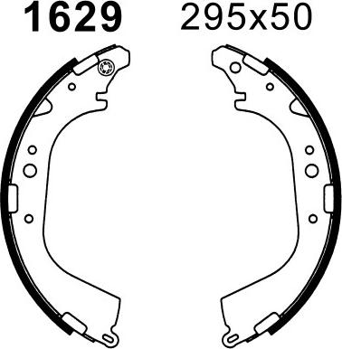 BSF 01629 - Drum Brake Shoe Set car-mod.net