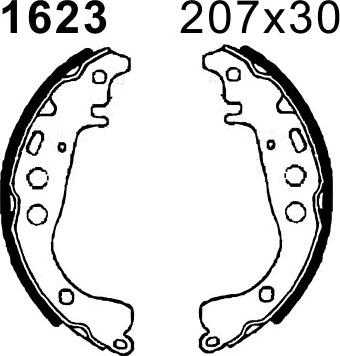 BSF 01623 - Drum Brake Shoe Set car-mod.net