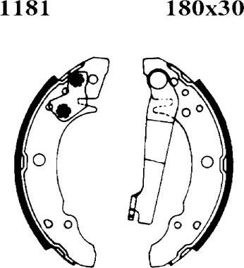 BSF 01181 - Drum Brake Shoe Set car-mod.net