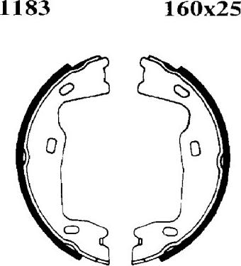 BSF 01183 - Brake Shoe Set, parking brake car-mod.net