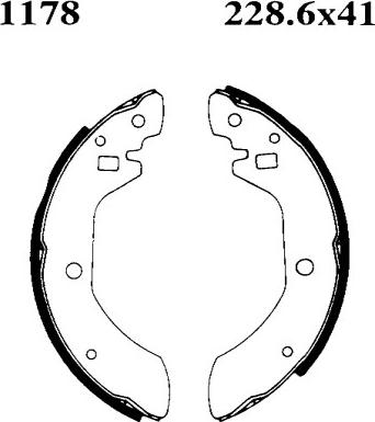 BSF 01178 - Drum Brake Shoe Set car-mod.net