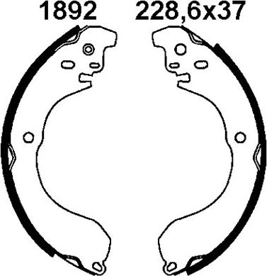 BSF 01892 - Drum Brake Shoe Set car-mod.net