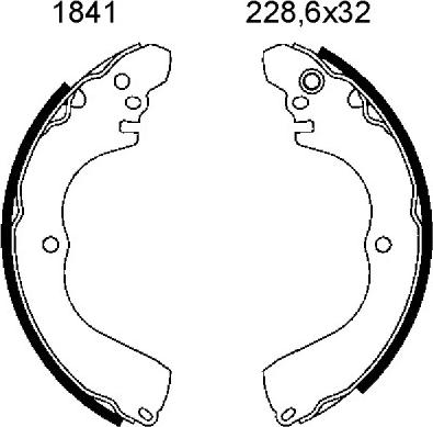 BSF 01841 - Drum Brake Shoe Set car-mod.net