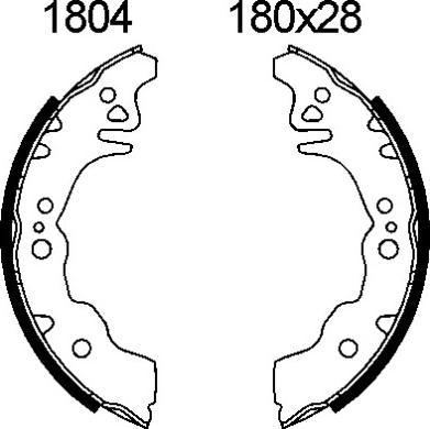 BSF 01804 - Drum Brake Shoe Set car-mod.net