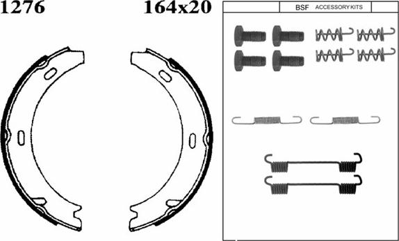 BSF 01276K - Brake Shoe Set, parking brake car-mod.net