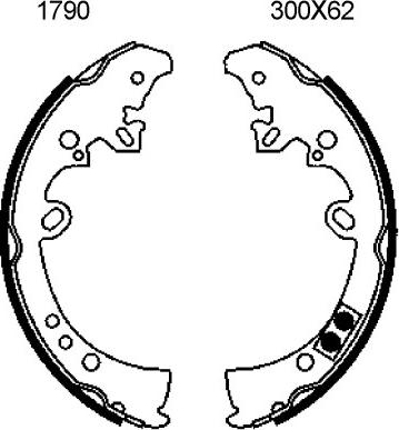 BSF 01790 - Drum Brake Shoe Set car-mod.net