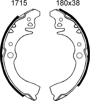 BSF 01715 - Drum Brake Shoe Set car-mod.net