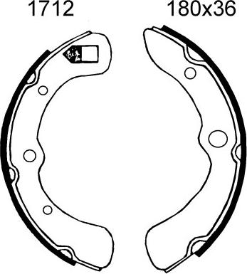 BSF 01712 - Drum Brake Shoe Set car-mod.net
