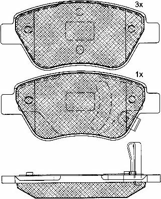 4U Autoparts 22315OP - Brake Pad Set, disc brake car-mod.net
